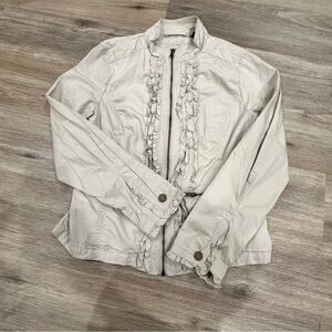 {preloved} Peace Love Chill Khaki Ruffle Jacket